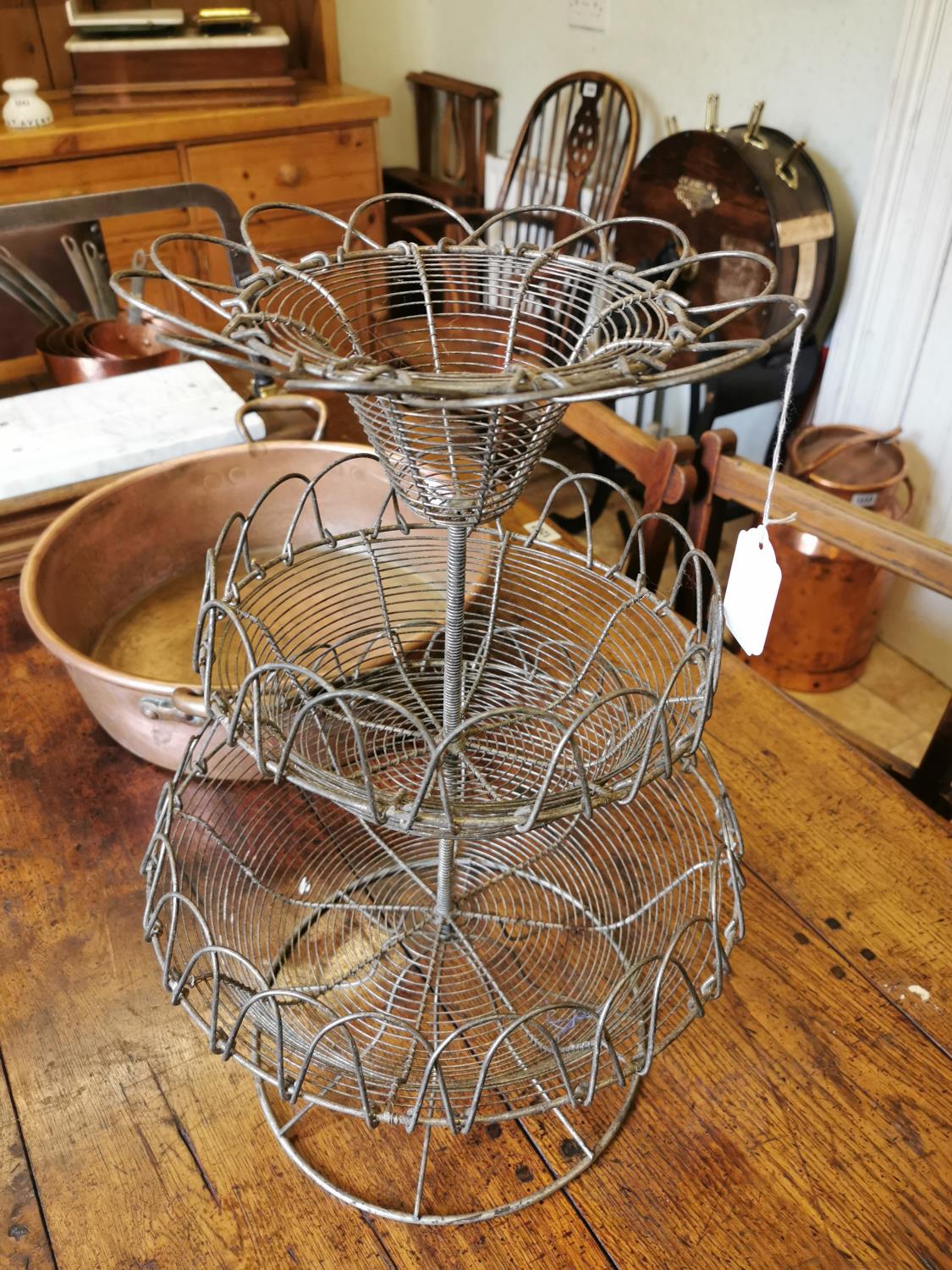 Wire three tier fruit stand - Image 2 of 2