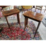 Pair of decorative 19th. C. mahogany occasional tables