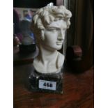 Parian ware bust of David