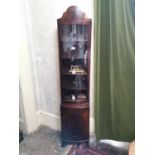 Niche Edwardian mahogany bowfronted bookcase