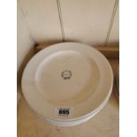 Set of ten 2nd Period Belleek dinner plates