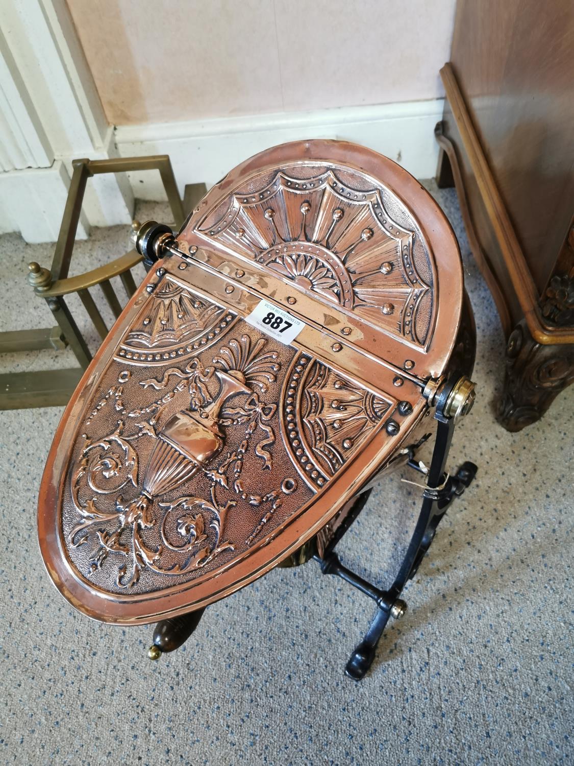 Edwardian copper coal scuttle. - Image 2 of 3