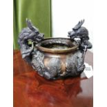 Oriental bronze bowl