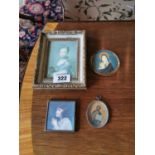 Collection of three framed miniatures