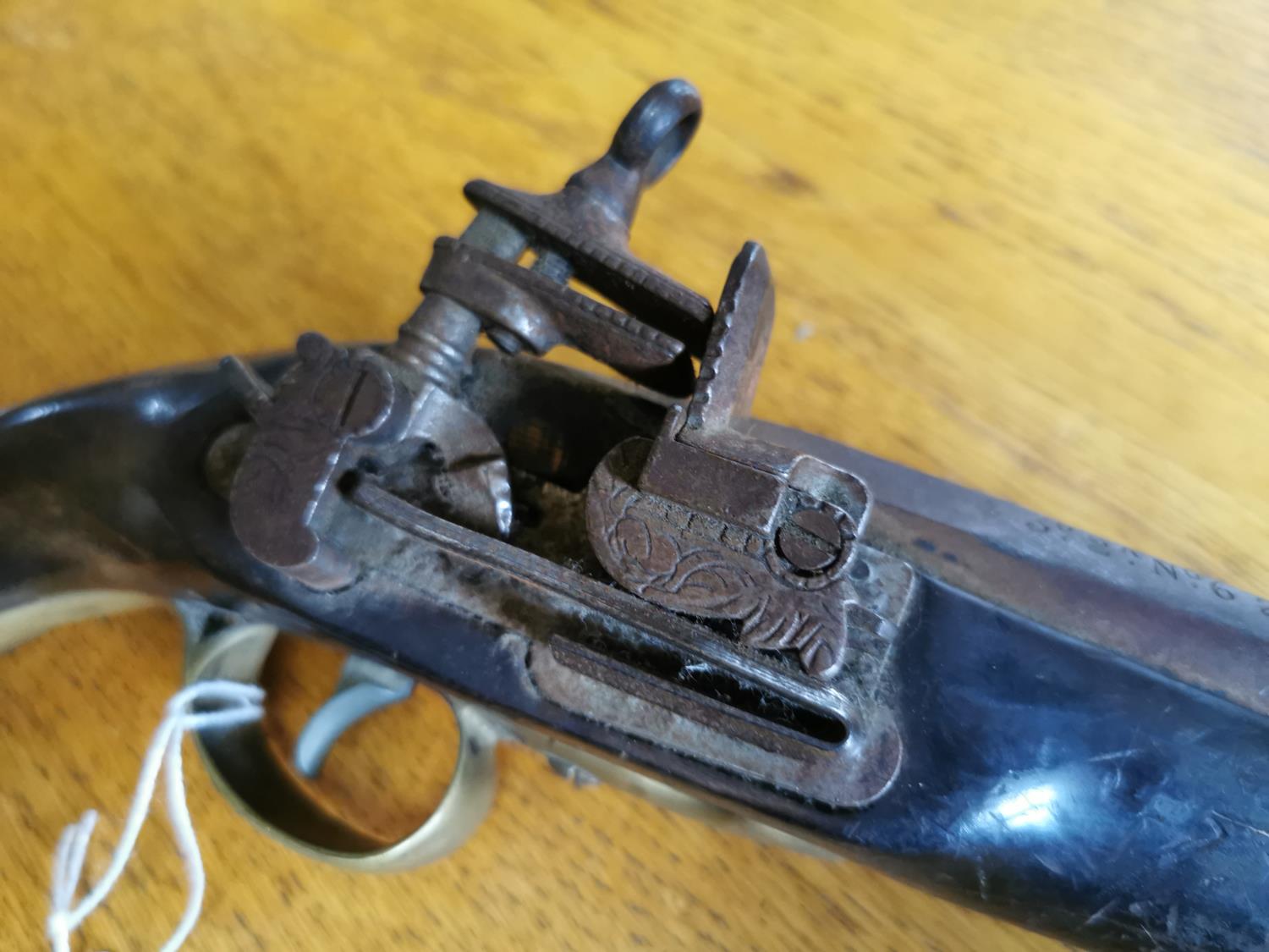 19th. C. French flintlock pistol - Bild 2 aus 3