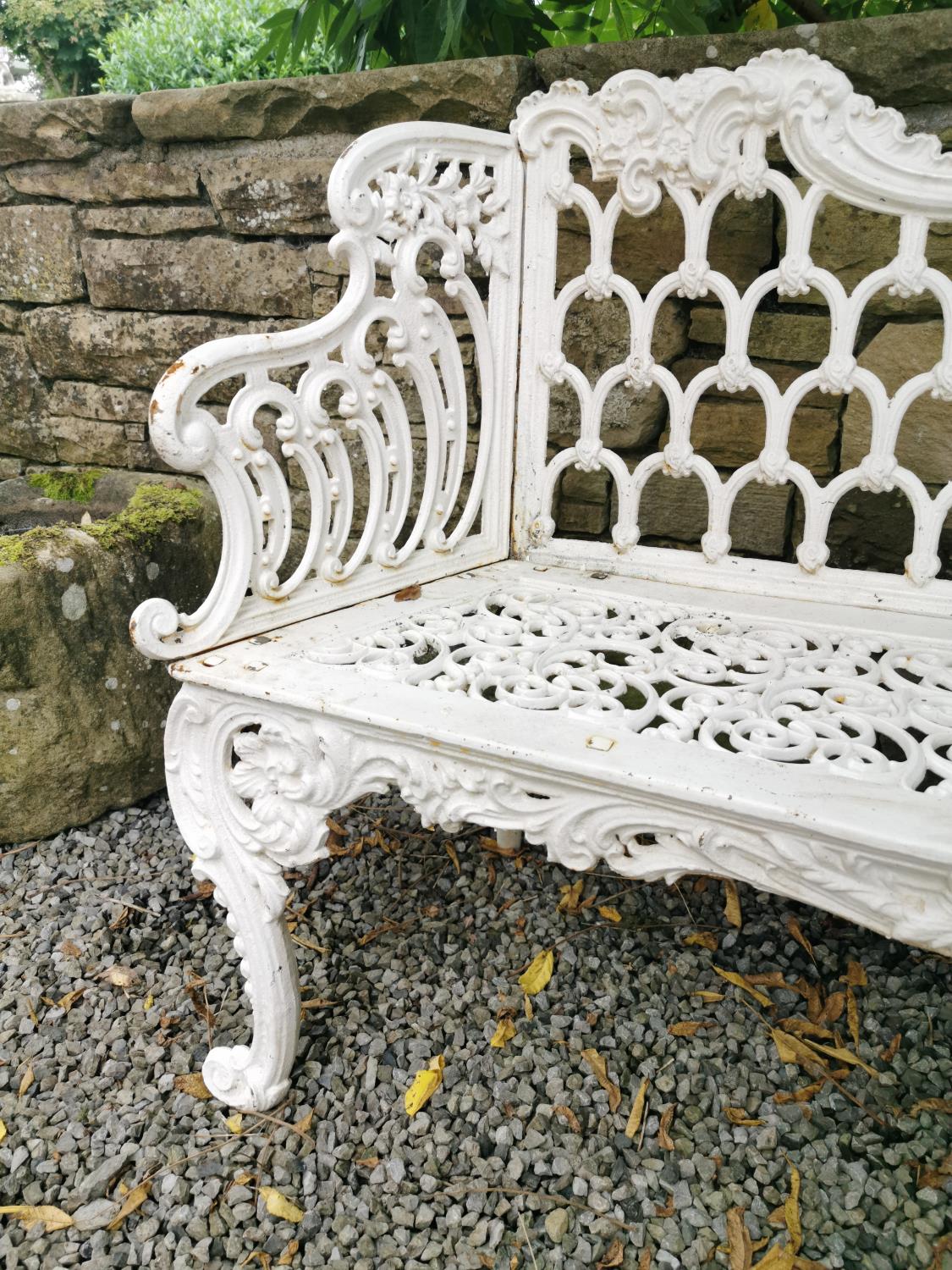 Cast iron bench in the Rocco style. - Image 2 of 3