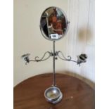 Art Deco chrome shaving stand.