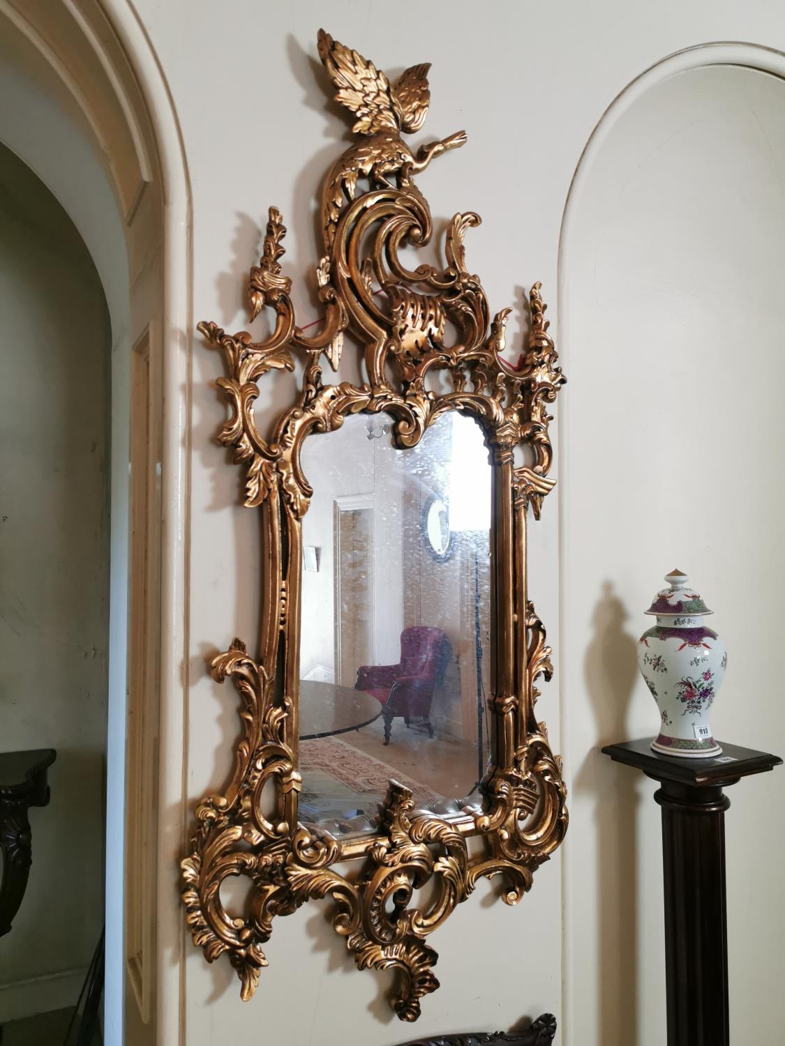 Pair of Irish giltwood pier mirrors. - Image 2 of 3