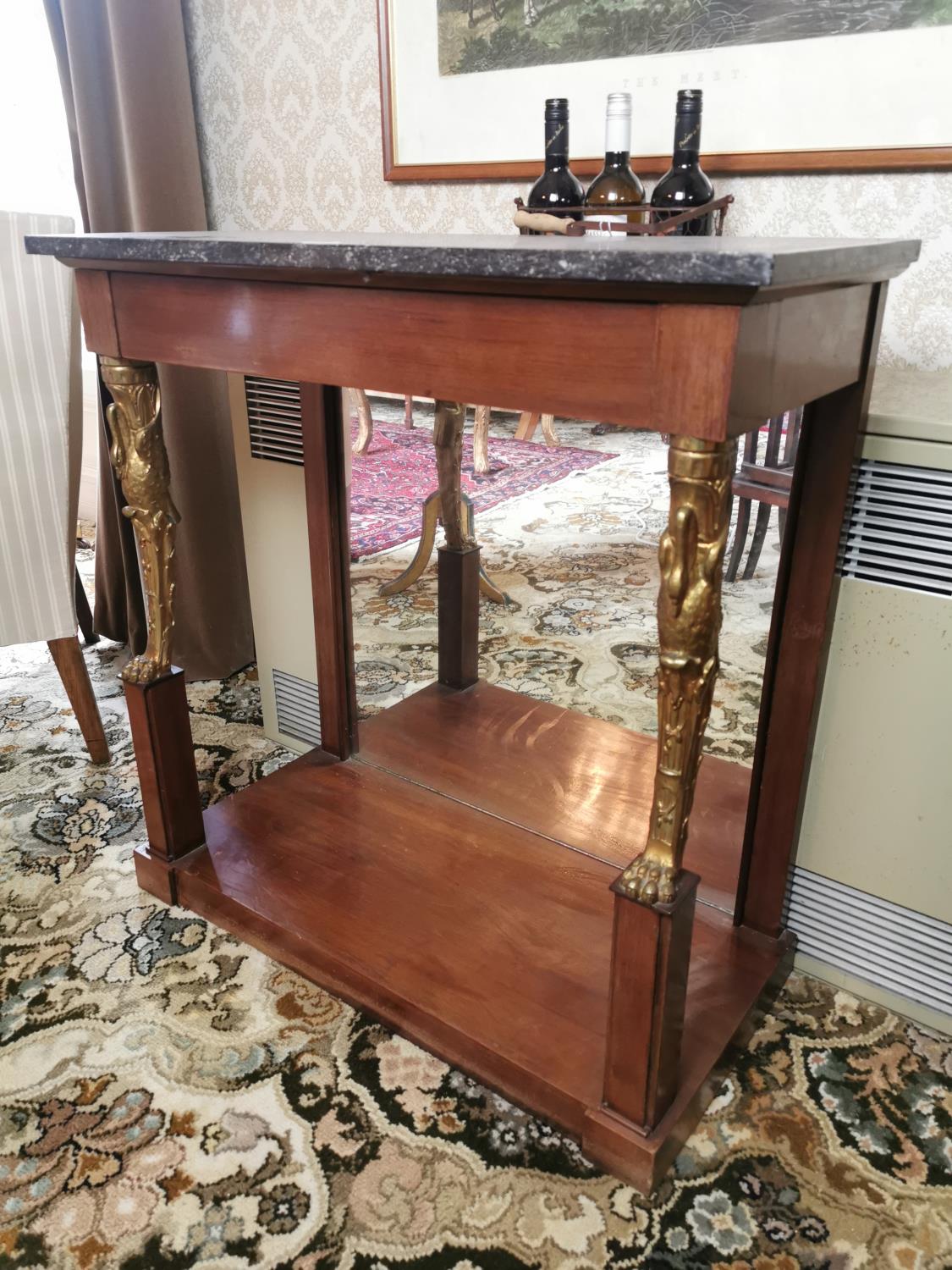 Regency mahogany console table