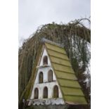 Wooden bird house dovecote.