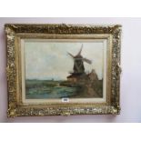 Early 20th C. oil on canvas Dutch scene.