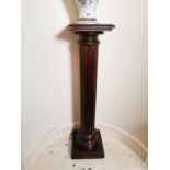 Edwardian mahogany Corinthian pedestal.