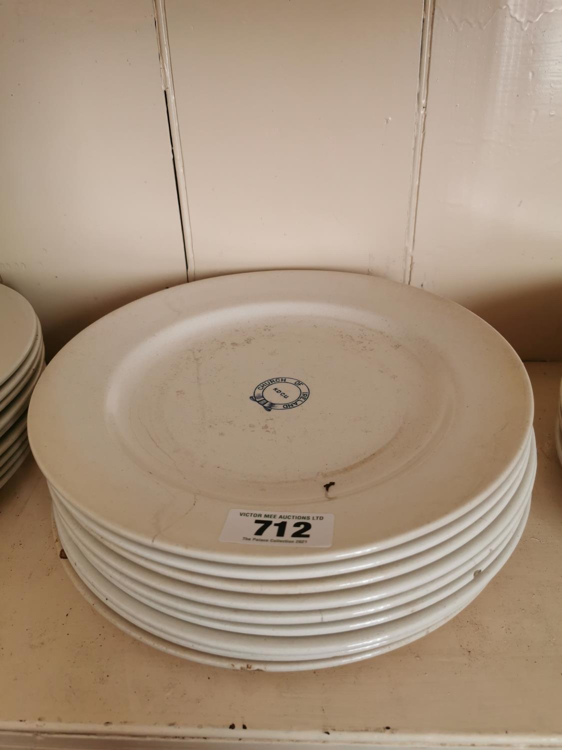 Set of nine 2nd Period Belleek dinner plates