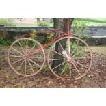 Rare 18th C. boneshaker bicycle.