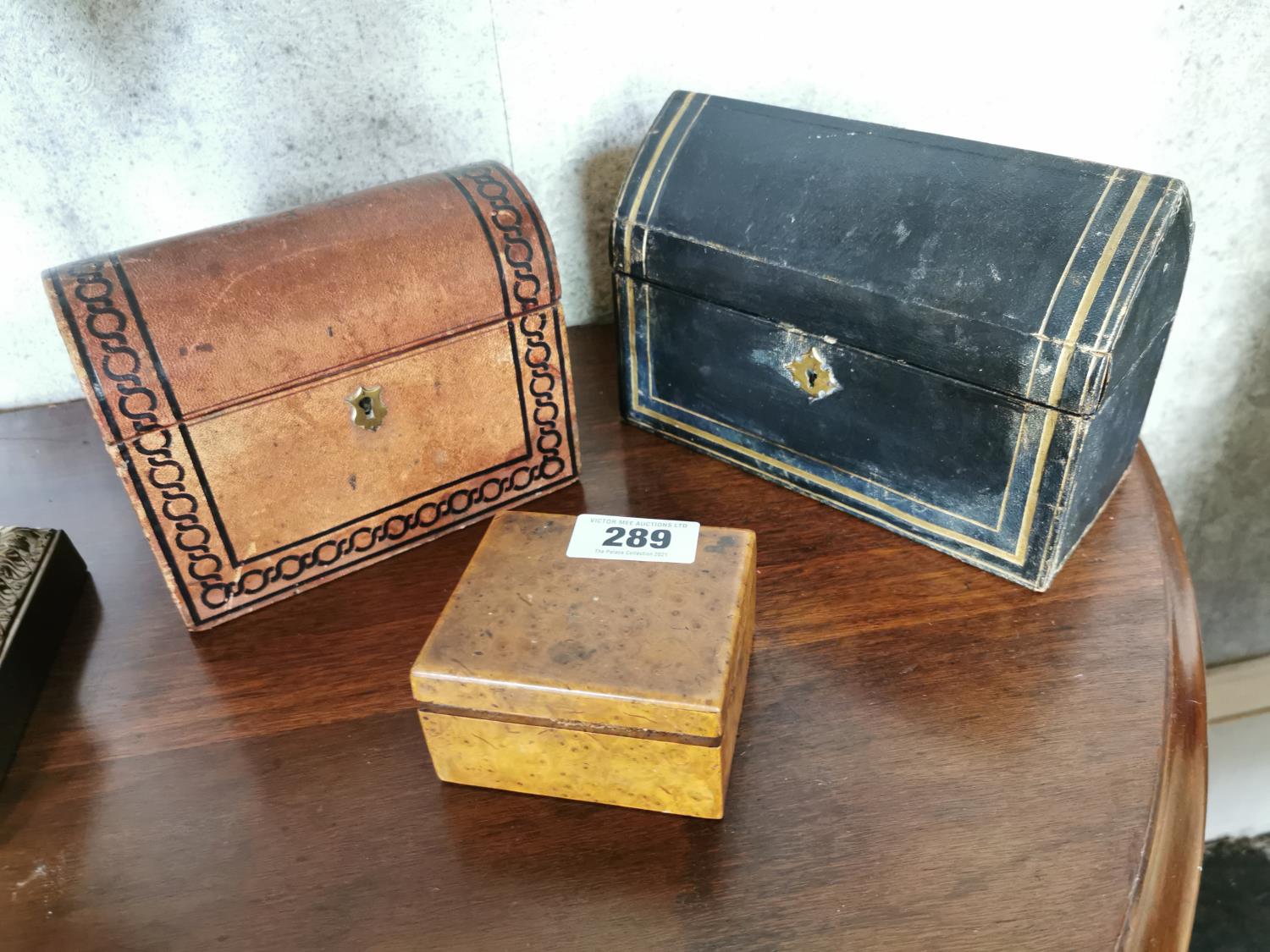 Three 19th. C. stationary boxes