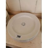 Set of ten 2nd Period Belleek dinner plates