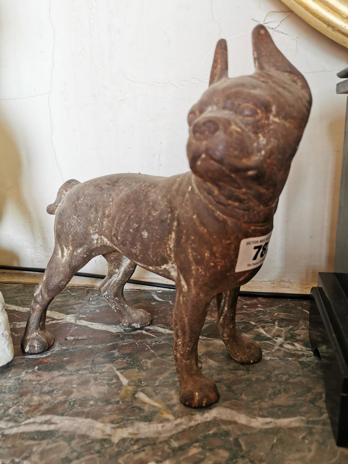 Cast iron model of a dog