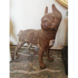 Cast iron model of a dog