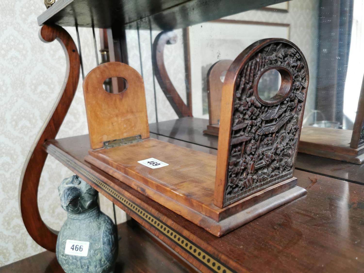 19th. C. hardwood book holder