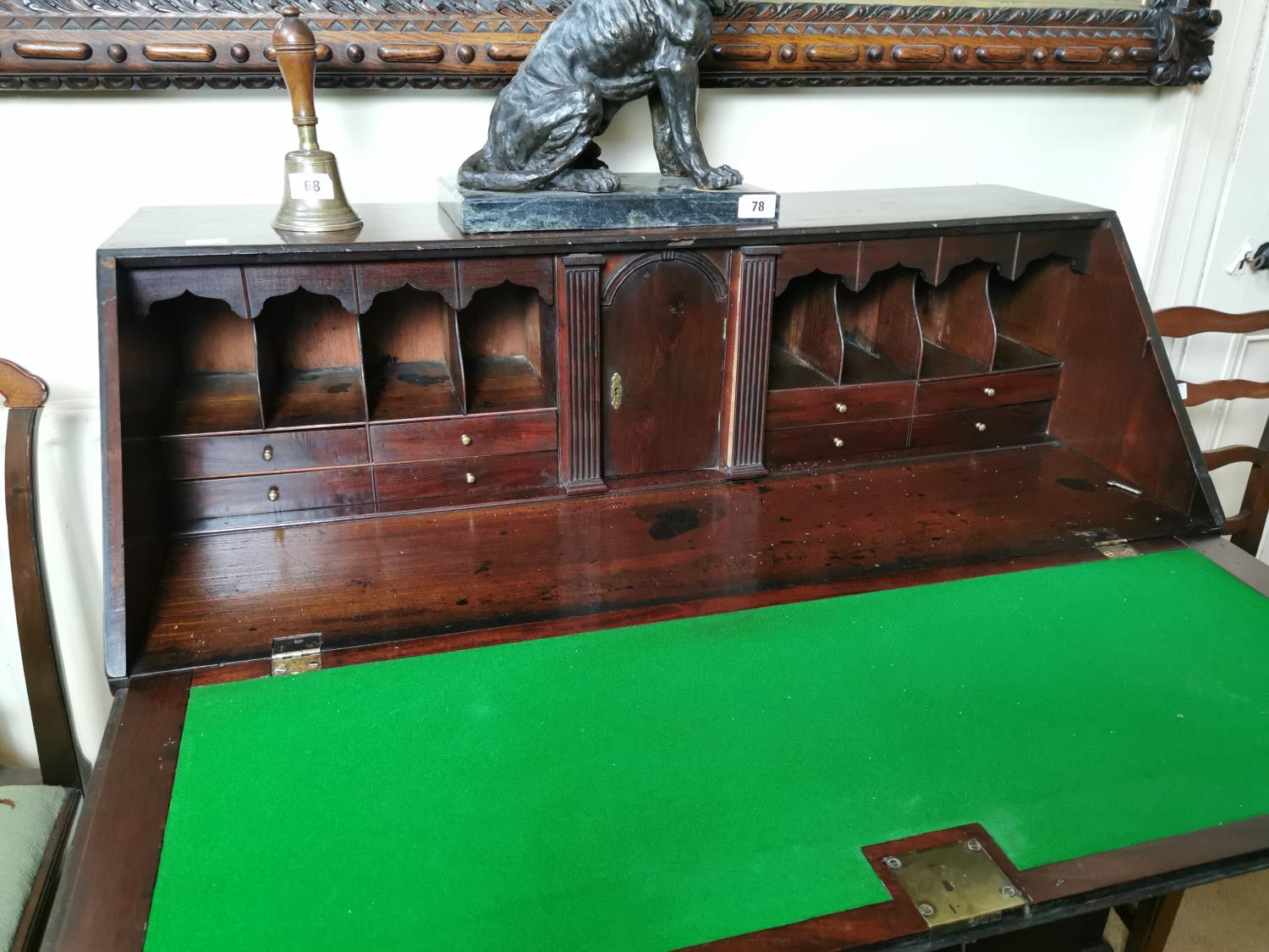 Georgian mahogany bureau - Image 3 of 3