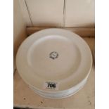 Set of ten 2nd Period Belleek dinner plates