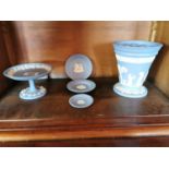 Five pieces of 19th C. Wedgewood ceramics.