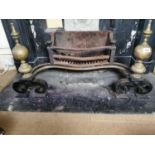 19th. C. brass and metal dog grate