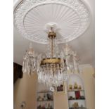 Waterford Crystal five branch chandelier.