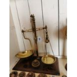 19th. C. brass grocer's scales