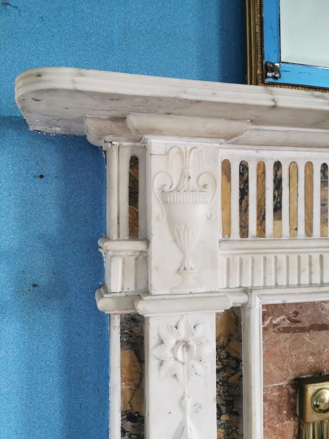 Irish Georgian statutory marble chimney piece. - Image 5 of 12