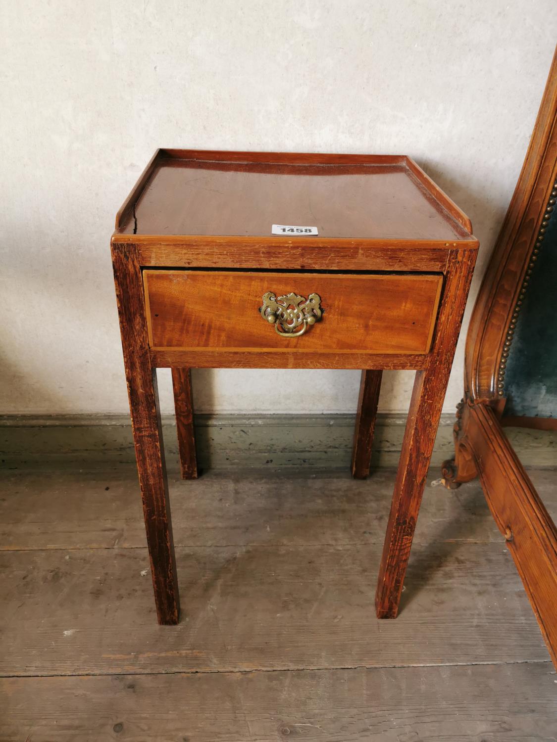 Pair of Edwardian mahogany bedside lockers.