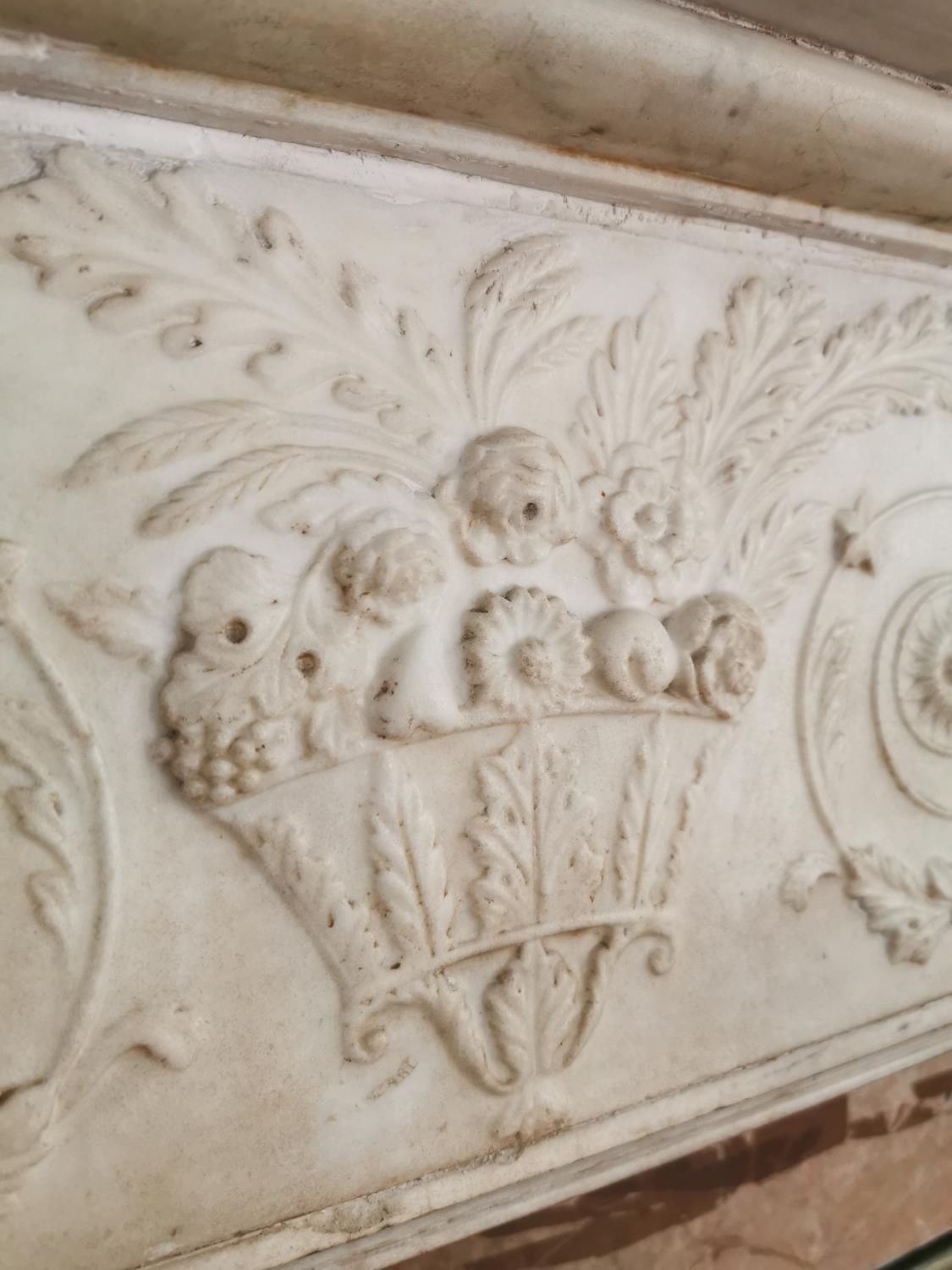 Irish Georgian statutory marble chimney piece. - Image 6 of 12