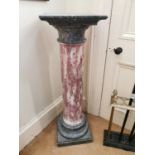 19th. C. rouge marble pedestal