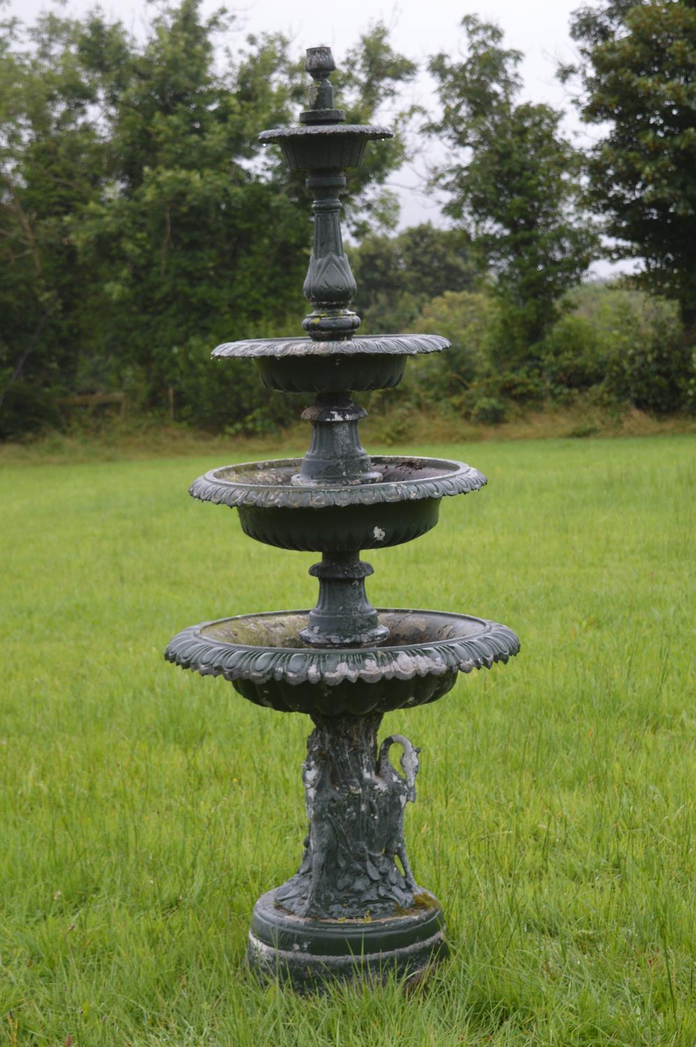 Cast metal fountain