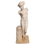 Parian ware figure of a Grecian lady.