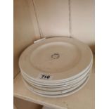 Set of nine 2nd Period Belleek dinner plates