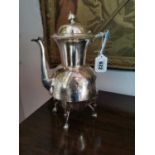 Art Deco silverplate coffee pot.