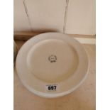 Set of ten 2nd Period Belleek dinner plates