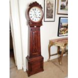 William IV mahogany long cased clock.