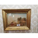 19th. C. Watercolour Rural Scene with Cattle