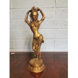 Oriental brass figure of a dancing lady.