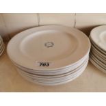 Set of ten 2nd Period Belleek dinner plates
