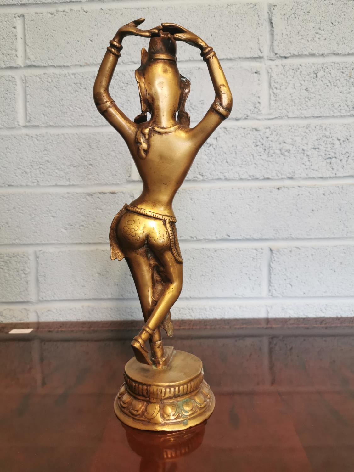 Oriental brass figure of a dancing lady. - Image 2 of 2