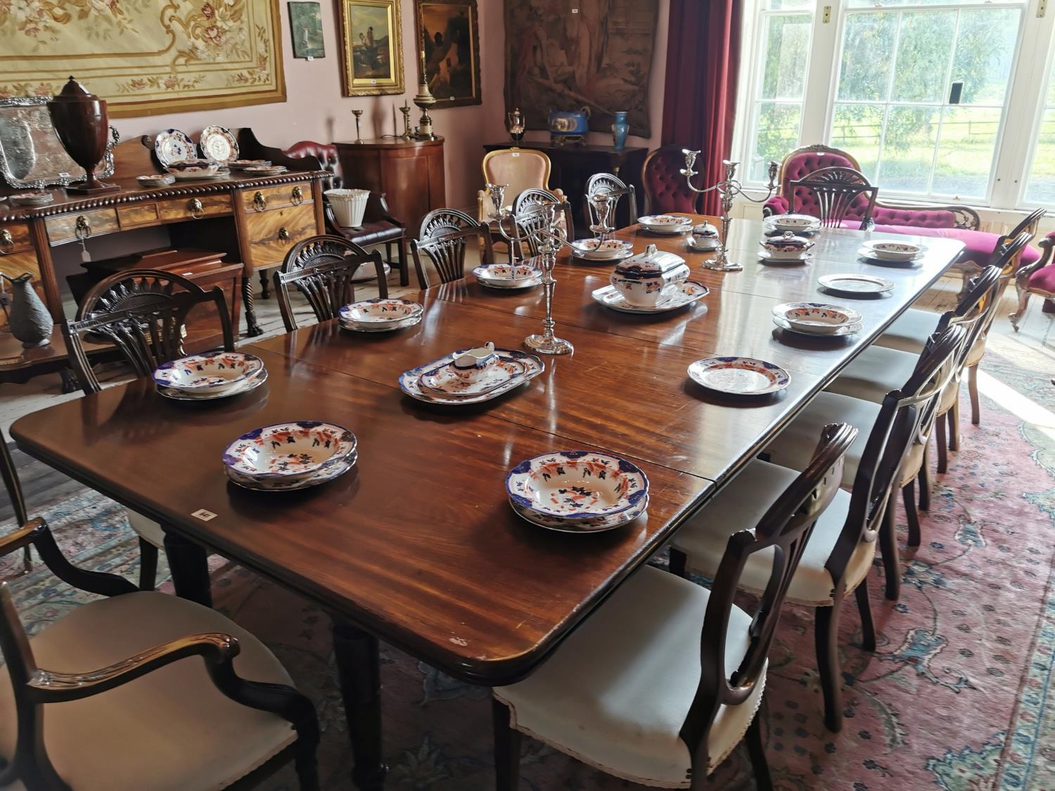 William IV mahogany dining table. - Image 6 of 7