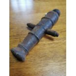 19th. C. metal cannon barrel.