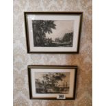 Two 19th. C. black and white prints