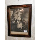 Pair of French black and white prints of Ladies