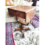 19th C. rosewood lamp table.