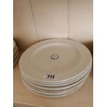 Set of nine 2nd Period Belleek dinner plates
