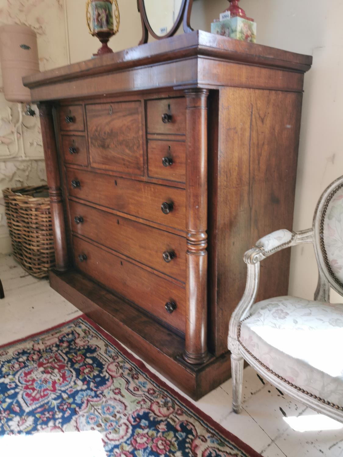 19th. C. flamed mahogany scotch chest of drawers. - Image 2 of 4